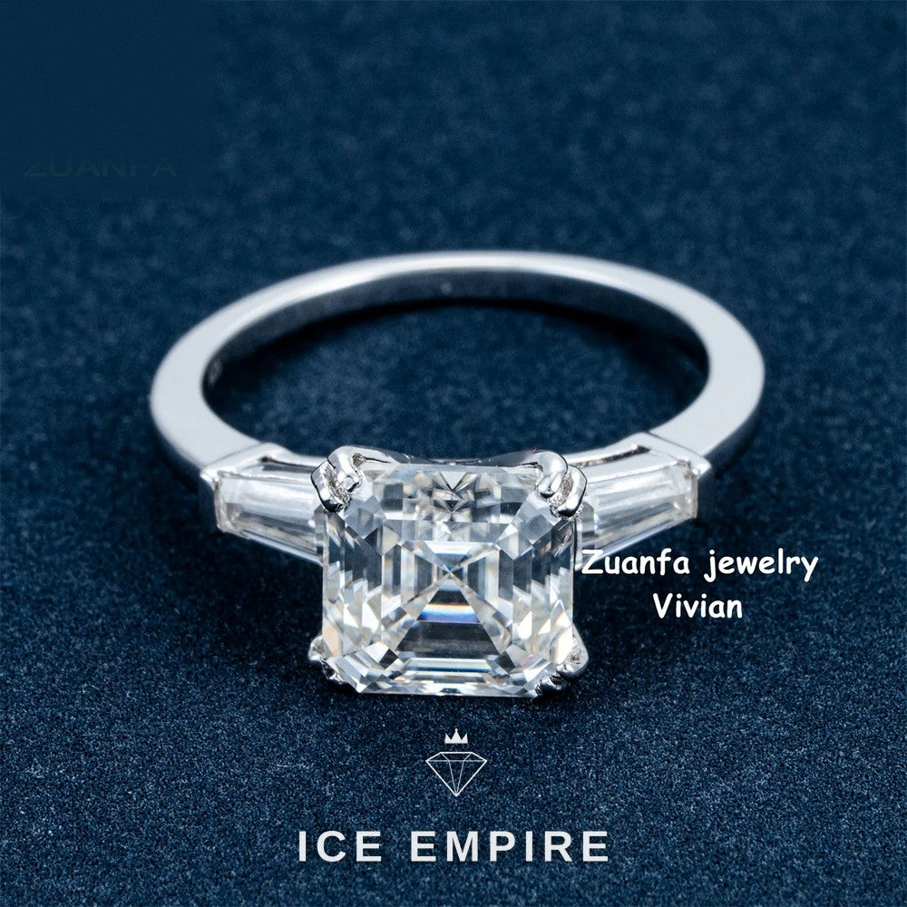 Iced Out Rose Gold Plated Moissanite Ring