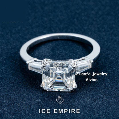 Iced Out Rose Gold Plated Moissanite Ring