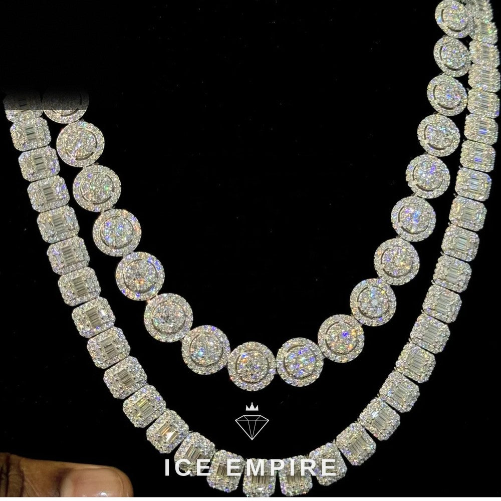 Iced Out Rose Gold Plated Moissanite Cuban Chain