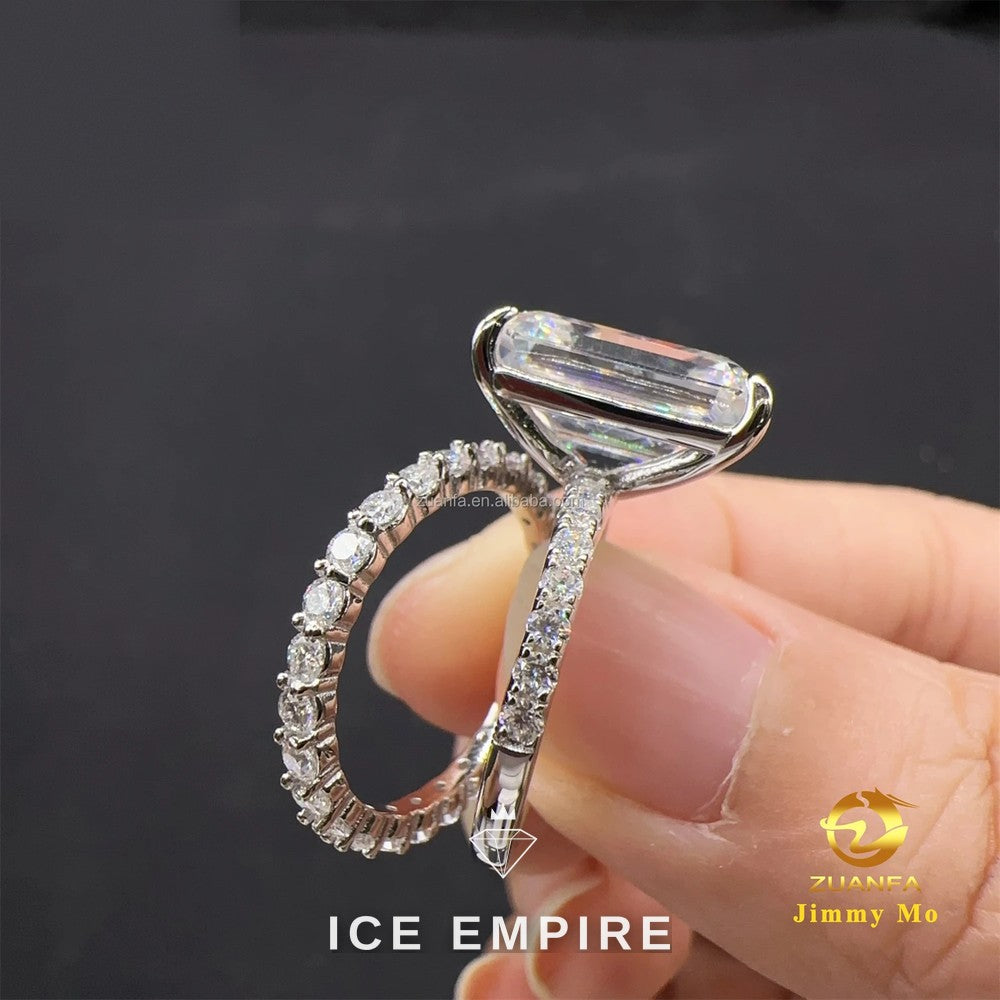 Iced Out 14K Gold Lab Grown Diamond Engagement Ring