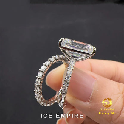 Iced Out 14K Gold Lab Grown Diamond Engagement Ring
