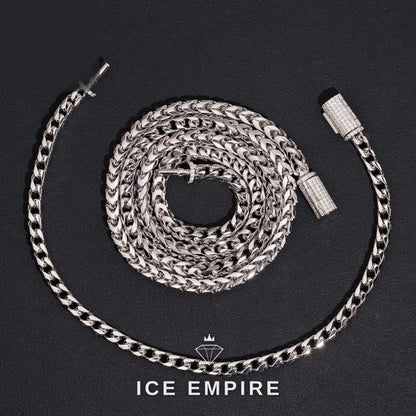 Iced Out 925 Silver Moissanite Cuban Chain