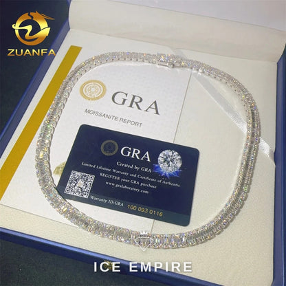 Iced Out Rose Gold Plated Moissanite Cuban Chain