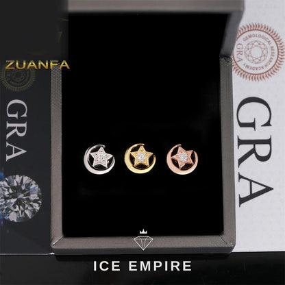 Iced Out 925 Silver Moissanite Earrings