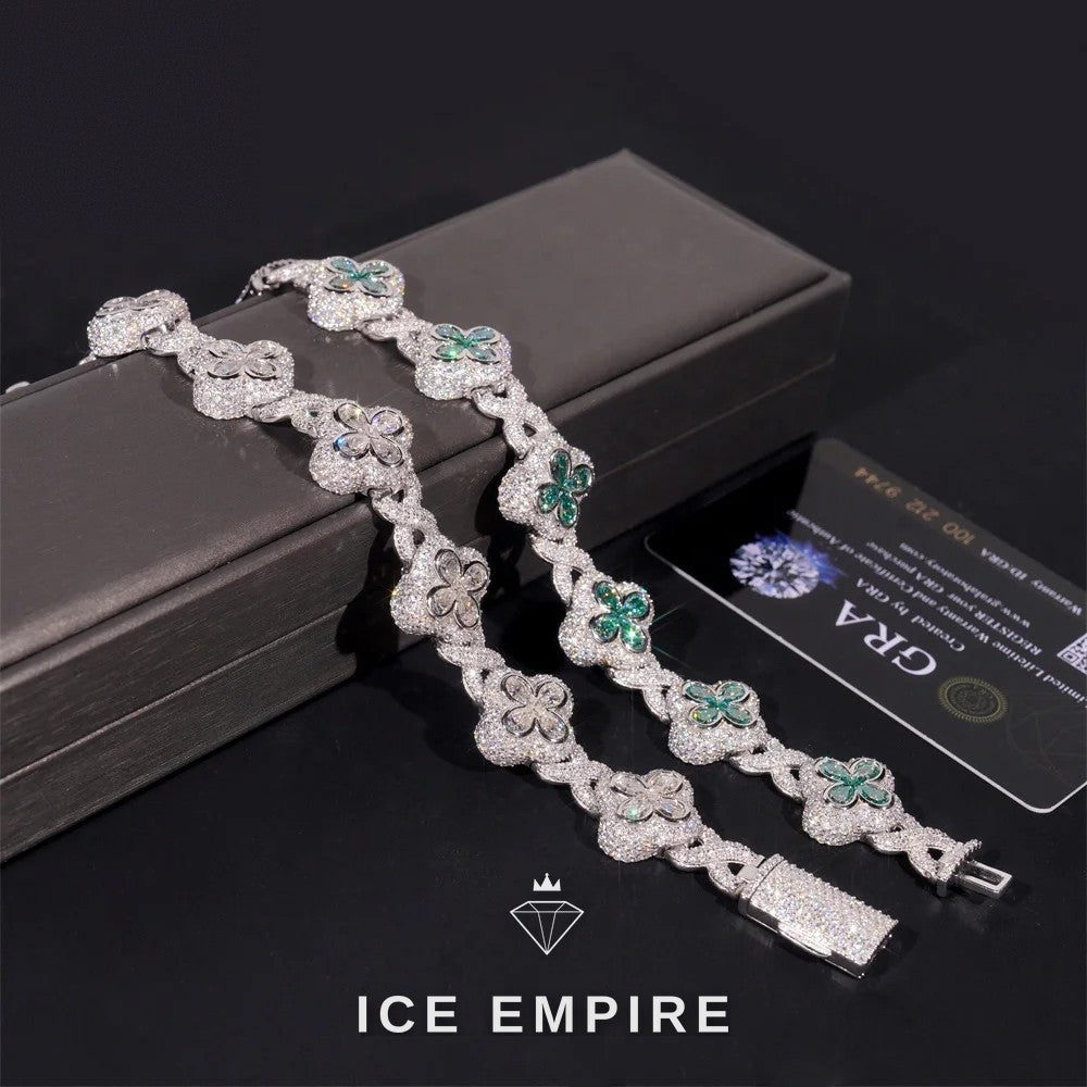 Iced Out Rose Gold Plated Moissanite Bracelet