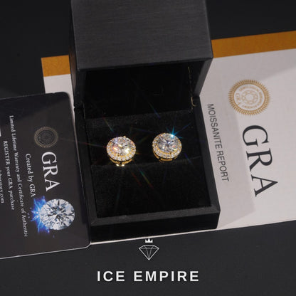Iced Out 925 Silver Moissanite Earrings