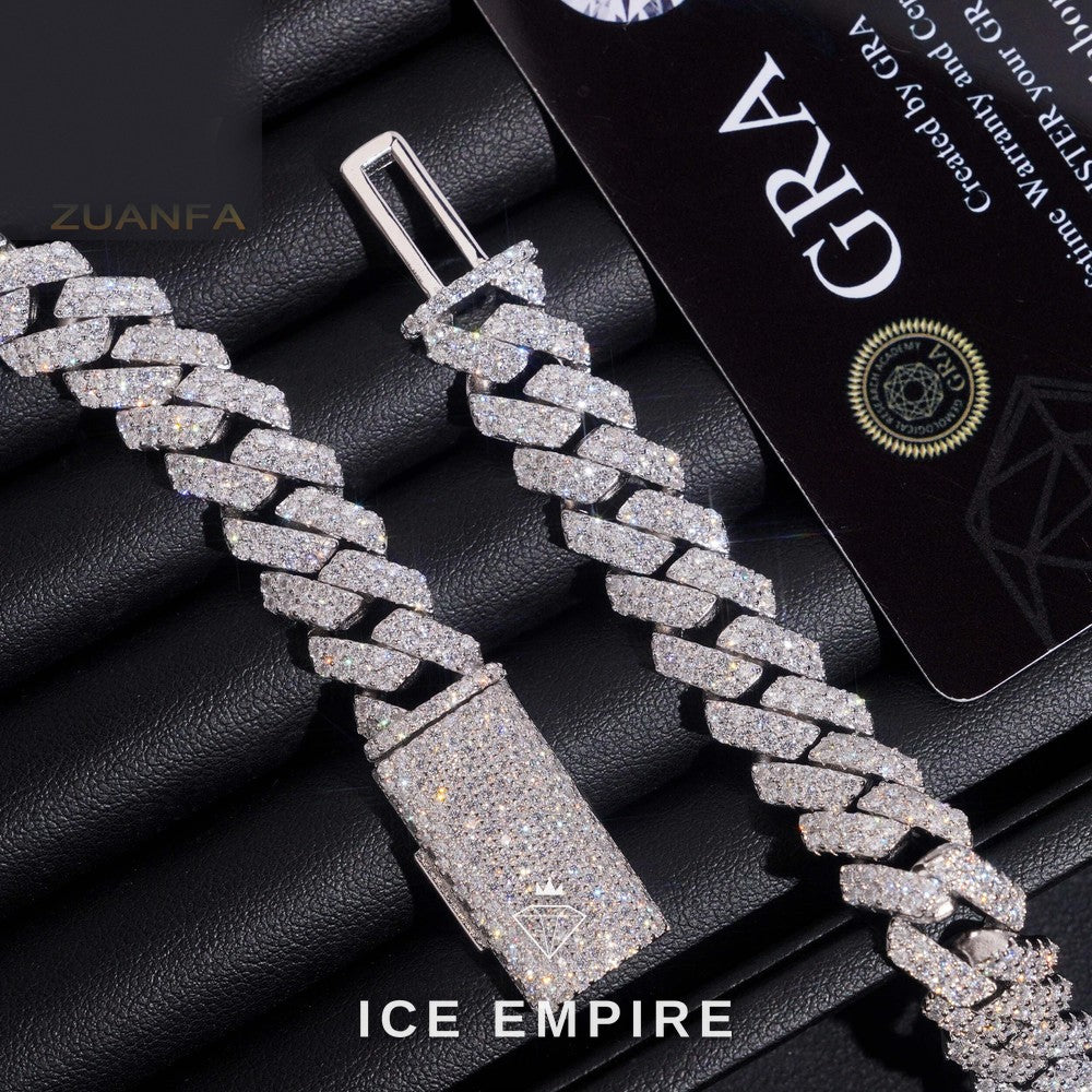 Iced Out Gold Plated Moissanite Cuban Chain