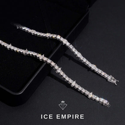 Iced Out 925 Silver Moissanite Cuban Chain
