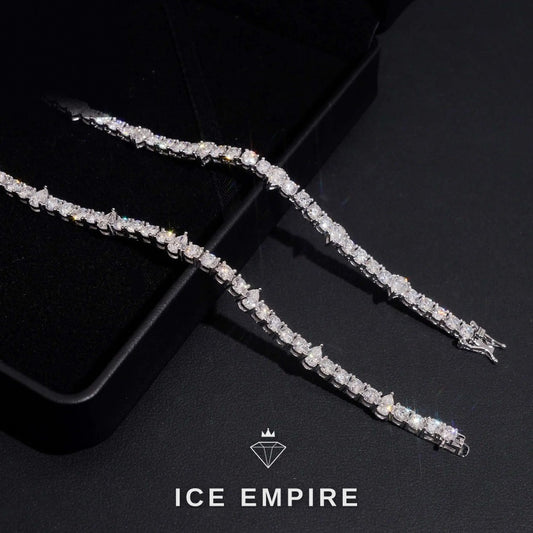 Iced Out 925 Silver Moissanite Cuban Chain