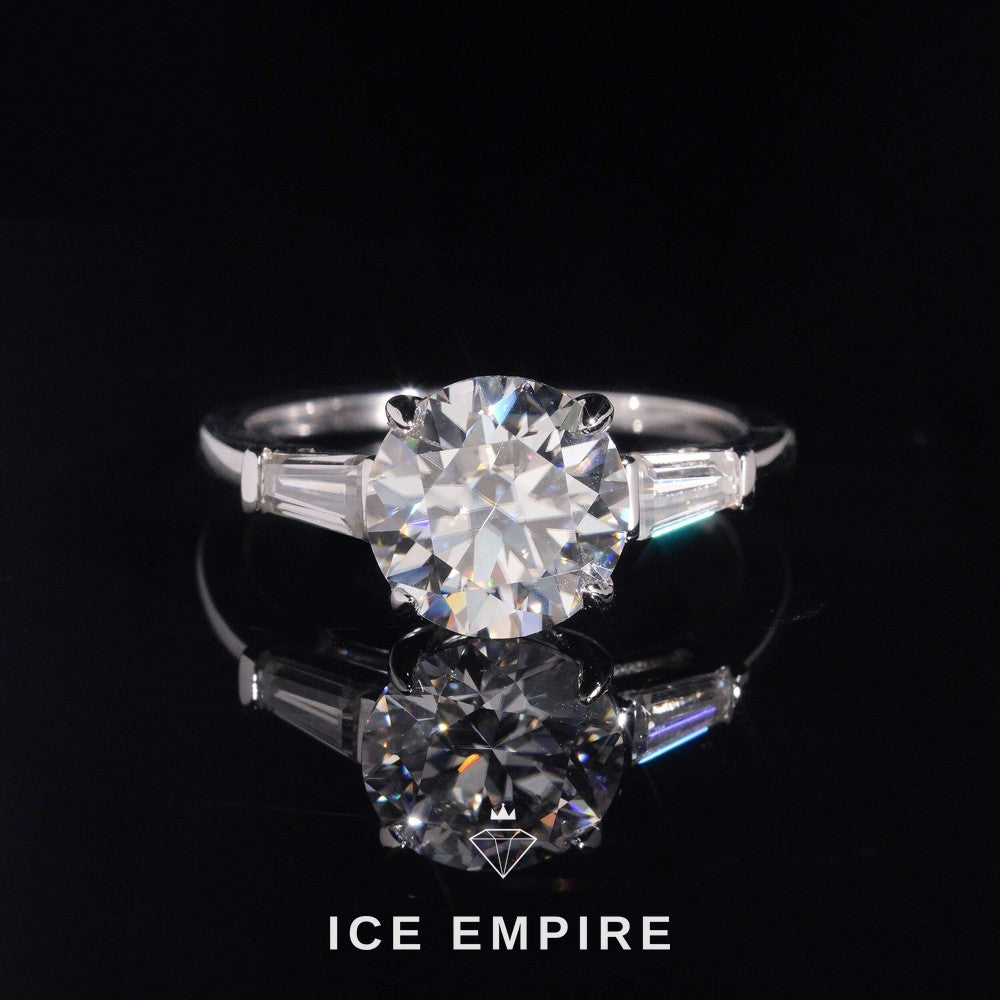 Iced Out Gold Plated Moissanite Wedding Band