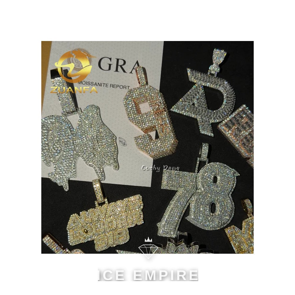 Iced Out Baguette Rose Gold Plated Pendant