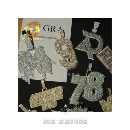 Iced Out Baguette Rose Gold Plated Pendant