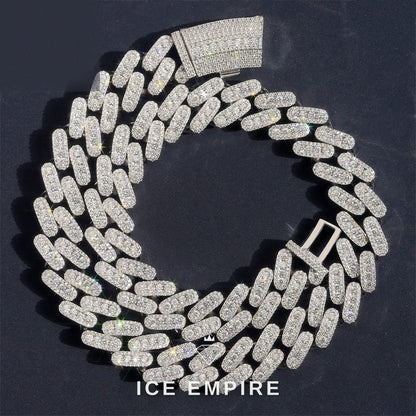 Iced Out Rose Gold Plated Moissanite Cuban Chain