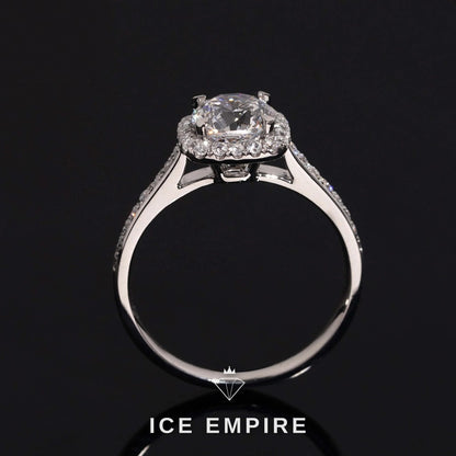 Iced Out 925 Silver Lab Grown Diamond Wedding Band