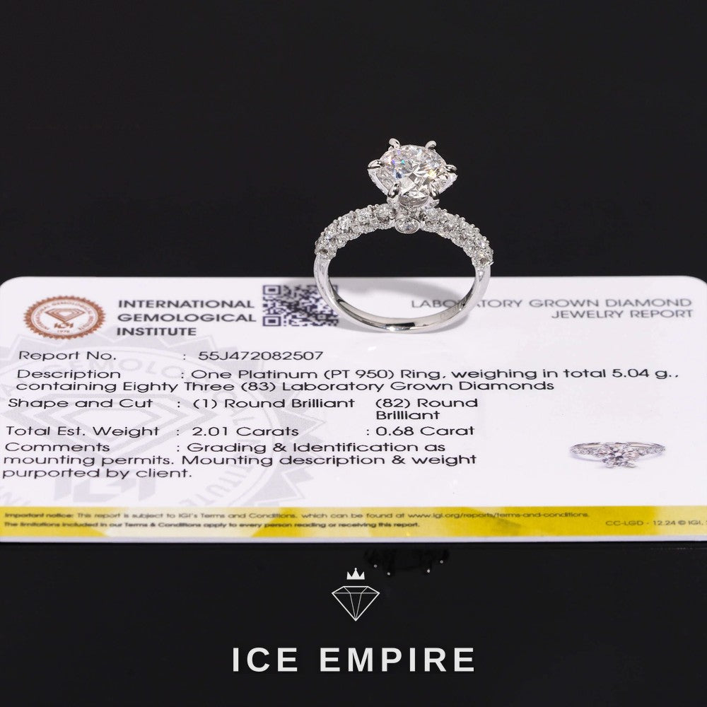 Iced Out Gold Plated Lab Grown Diamond Wedding Band