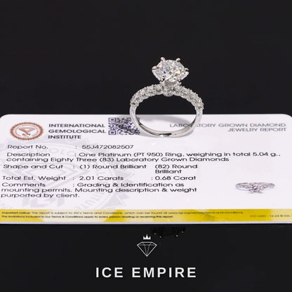Iced Out Gold Plated Lab Grown Diamond Wedding Band