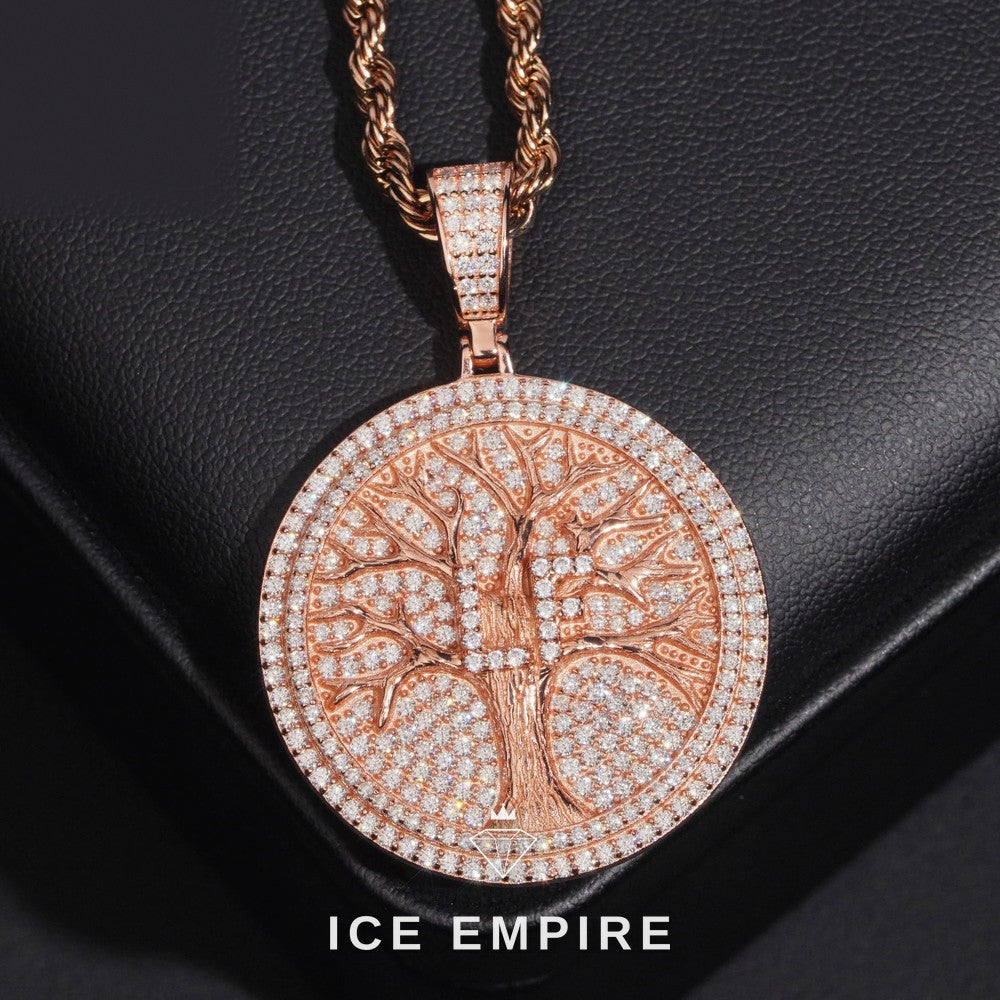 Iced Out Rose Gold Plated Moissanite Pendant
