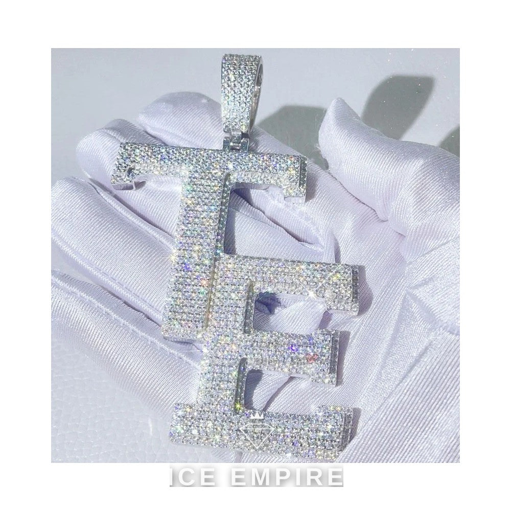 Iced Out 925 Silver Moissanite Pendant