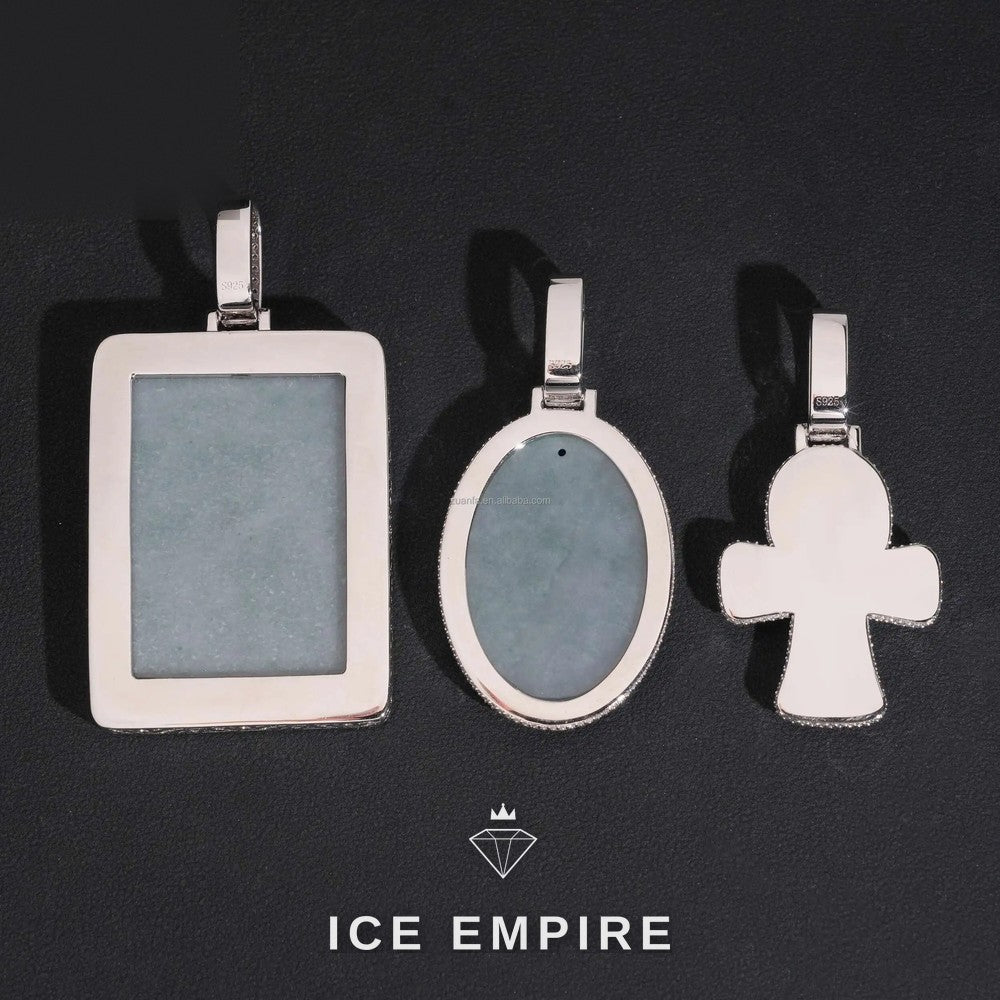 Iced Out Cross 925 Silver Moissanite Pendant