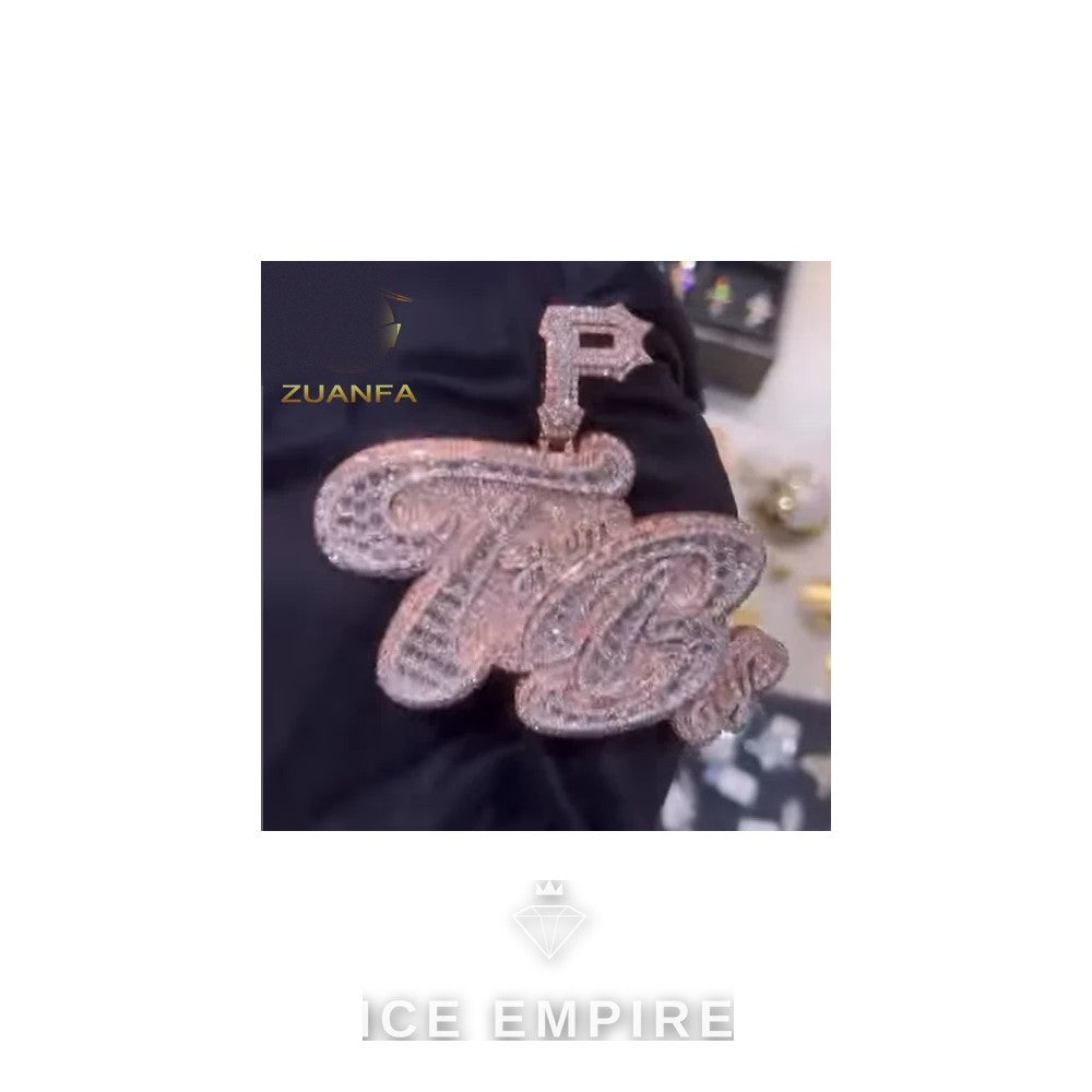 Iced Out Baguette Rose Gold Plated Cuban Chain