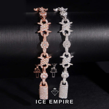 Iced Out Rose Gold Plated Moissanite Cuban Chain