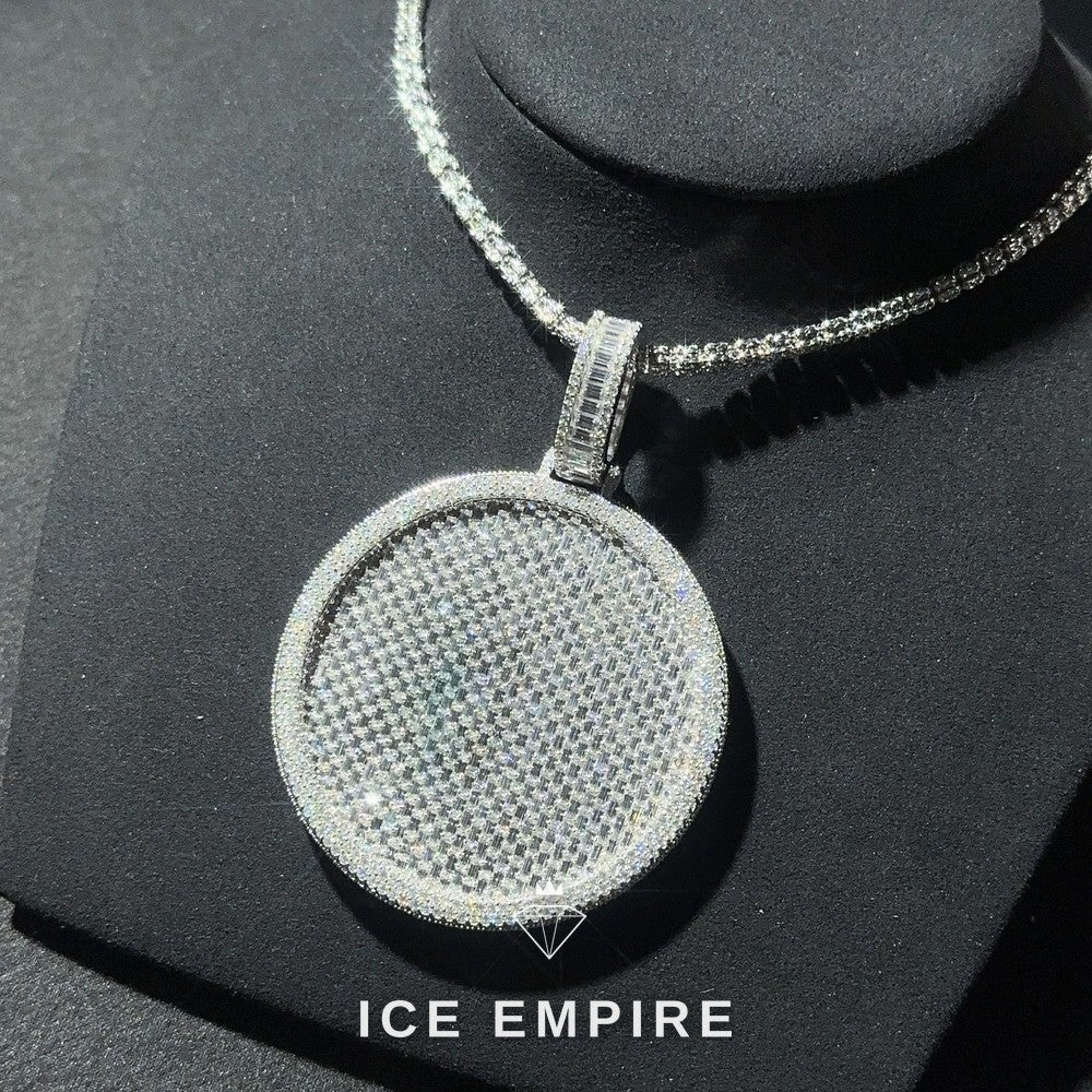 Iced Out Baguette Rose Gold Plated Moissanite Cuban Chain