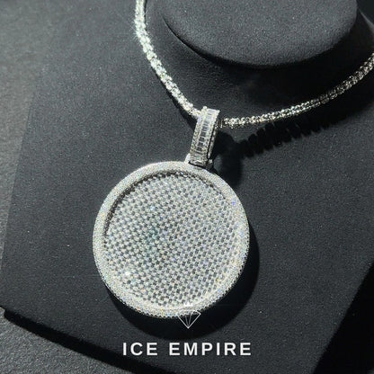 Iced Out Baguette Rose Gold Plated Moissanite Cuban Chain