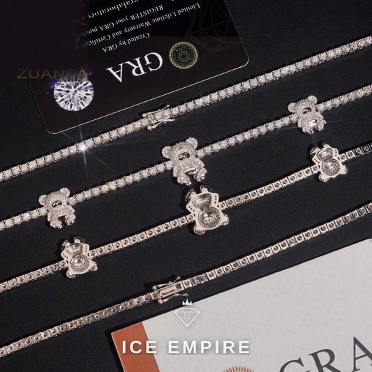 Iced Out Rose Gold Plated Moissanite Cuban Chain