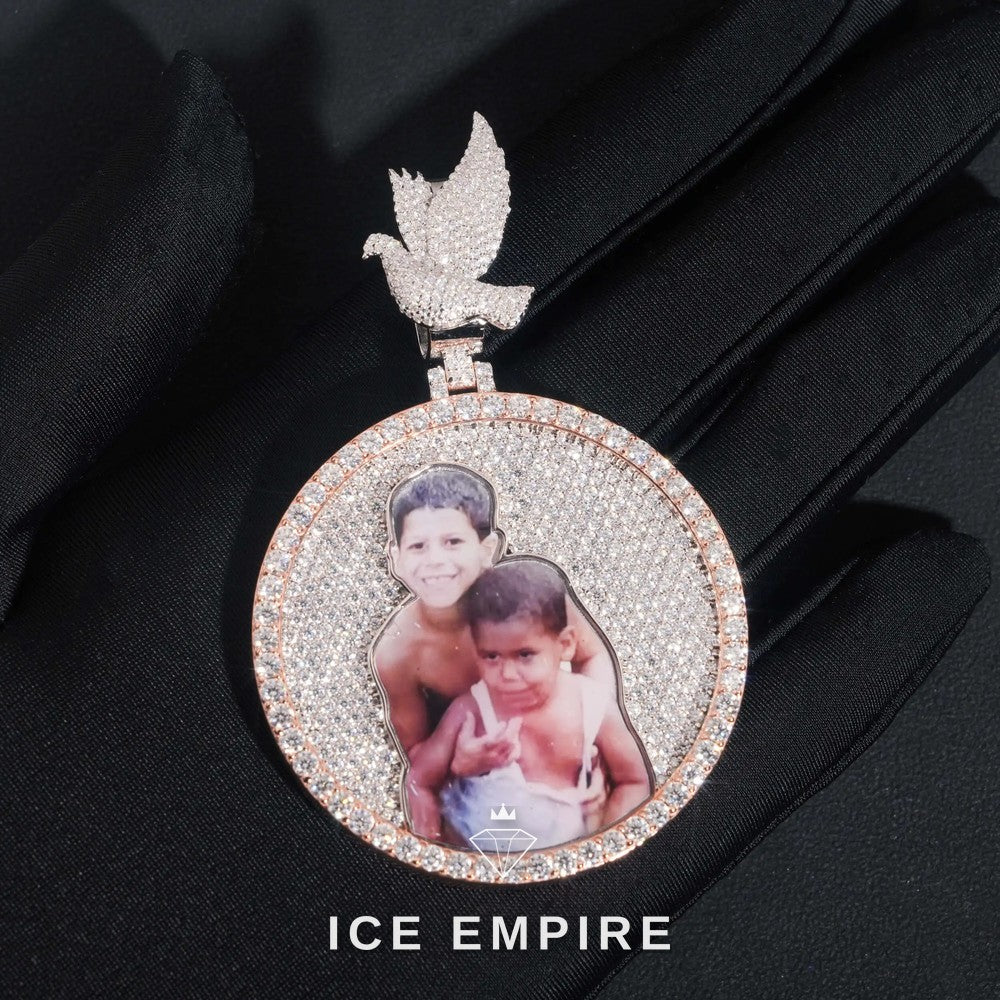 Iced Out Baguette Rose Gold Plated Pendant
