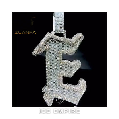 Iced Out 925 Silver Moissanite Pendant