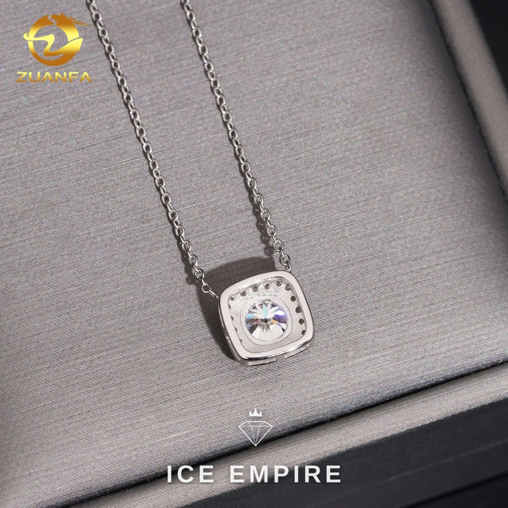 Iced Out 925 Silver Lab Grown Diamond Pendant