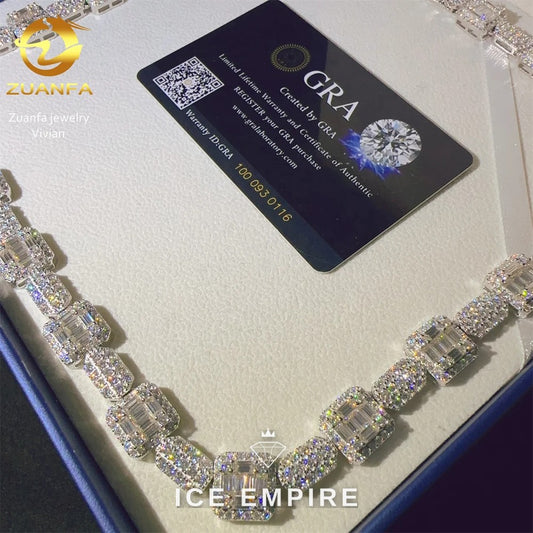 Iced Out Rose Gold Plated Moissanite Cuban Chain