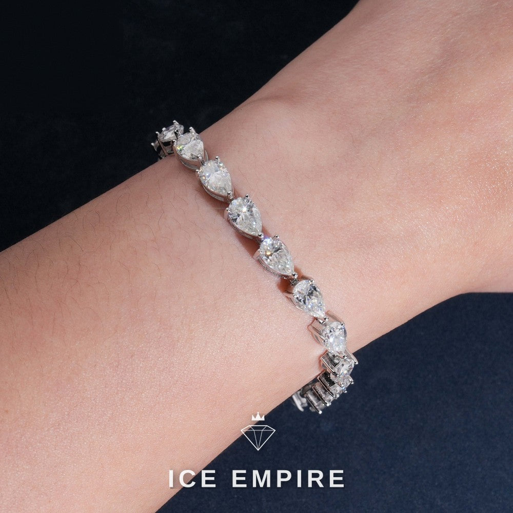 Iced Out 925 Silver Moissanite Tennis Bracelet