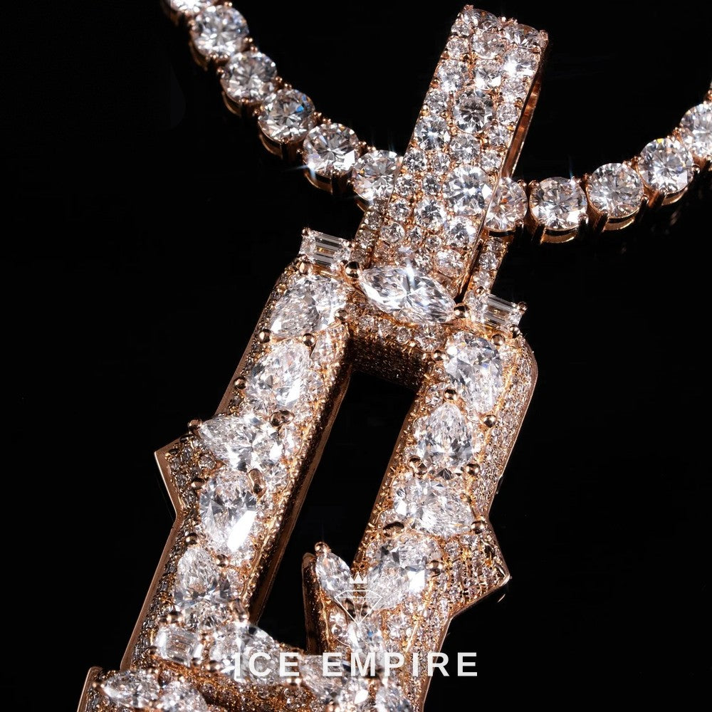 Iced Out 925 Silver Moissanite Pendant