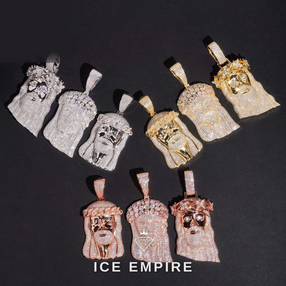Iced Out Rose Gold Plated Moissanite Pendant