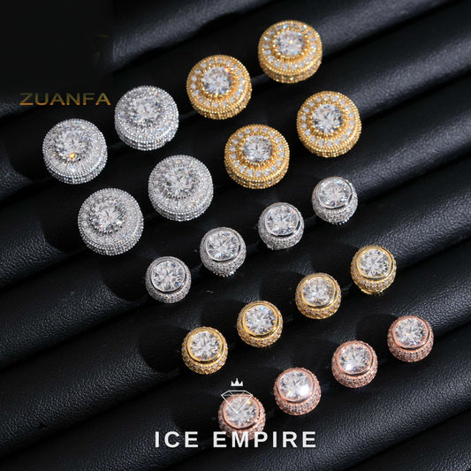 Iced Out 925 Silver Moissanite Earrings
