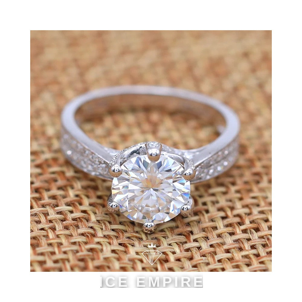 Iced Out 14K Gold Lab Grown Diamond Ring
