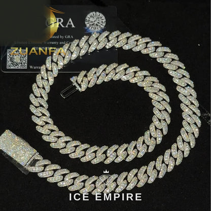 Iced Out Rose Gold Plated Moissanite Cuban Chain