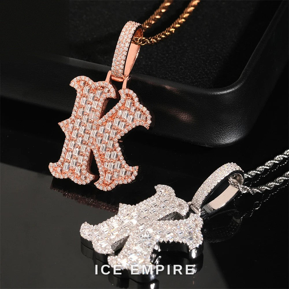 Iced Out Rose Gold Plated Moissanite Pendant
