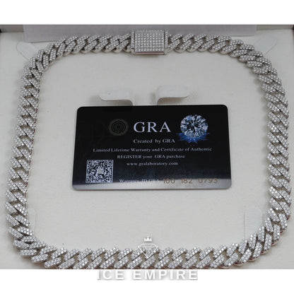 Iced Out Rose Gold Plated Moissanite Cuban Chain