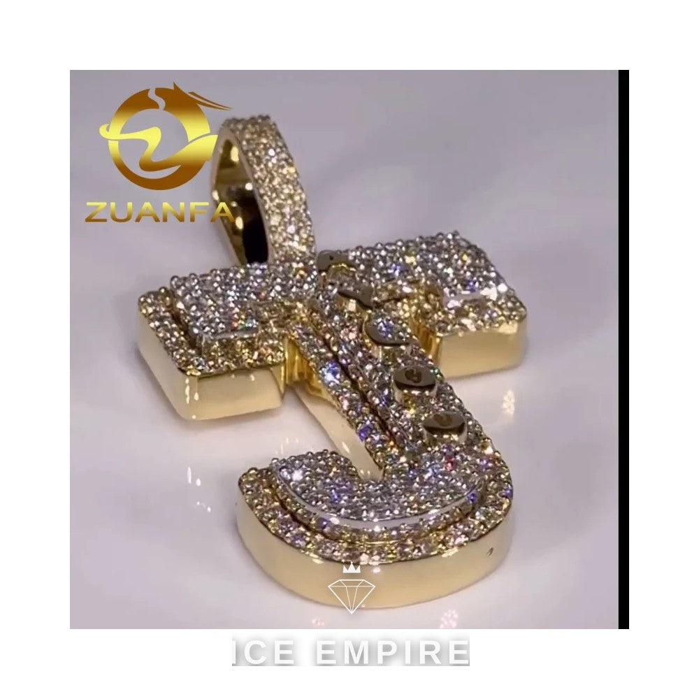 Iced Out 925 Silver Moissanite Pendant