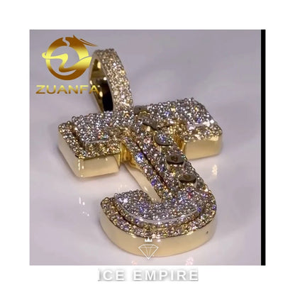 Iced Out 925 Silver Moissanite Pendant