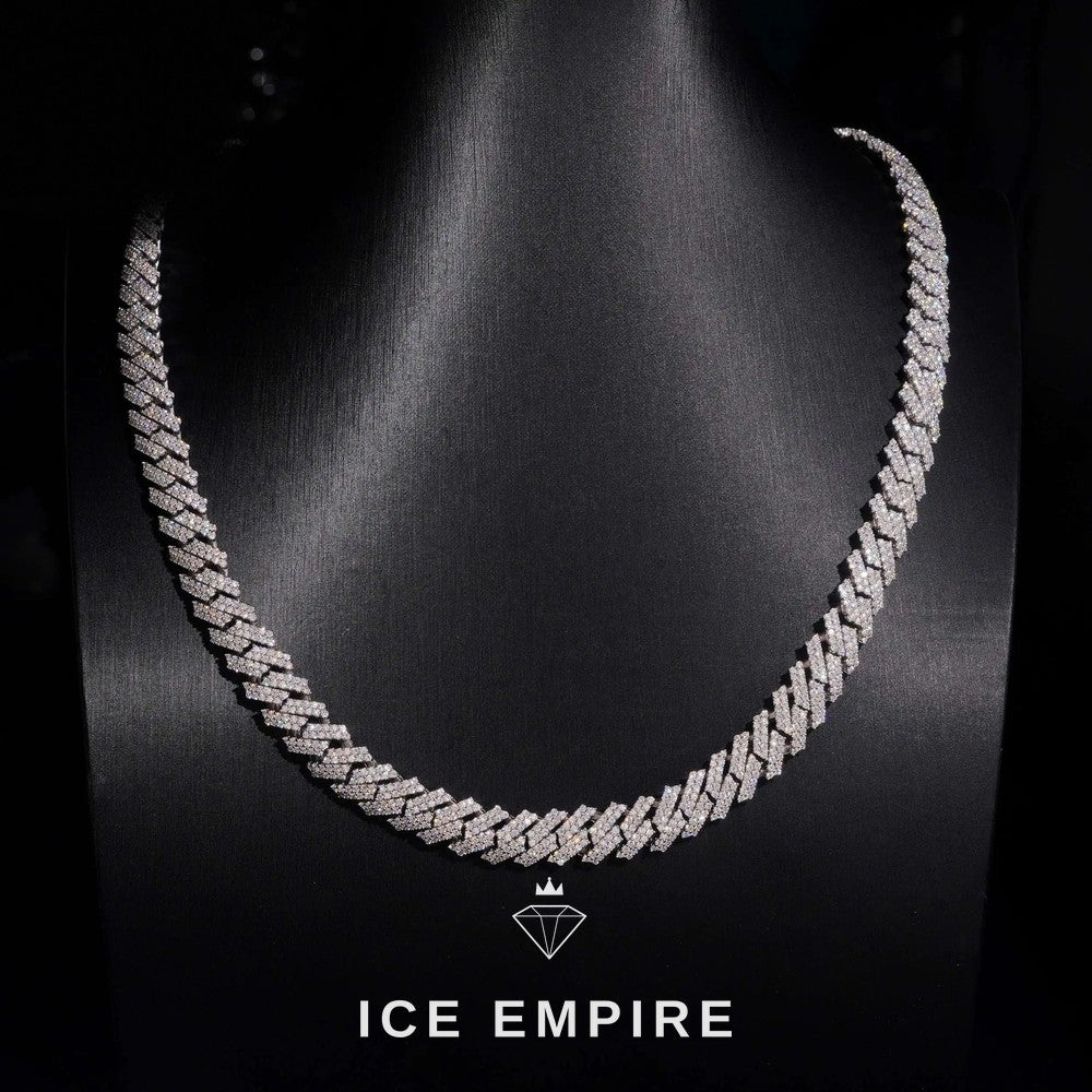 Iced Out Rose Gold Plated Moissanite Cuban Chain