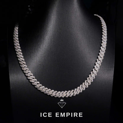 Iced Out Rose Gold Plated Moissanite Cuban Chain