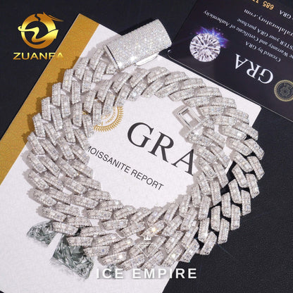 Iced Out Gold Plated Moissanite Cuban Chain