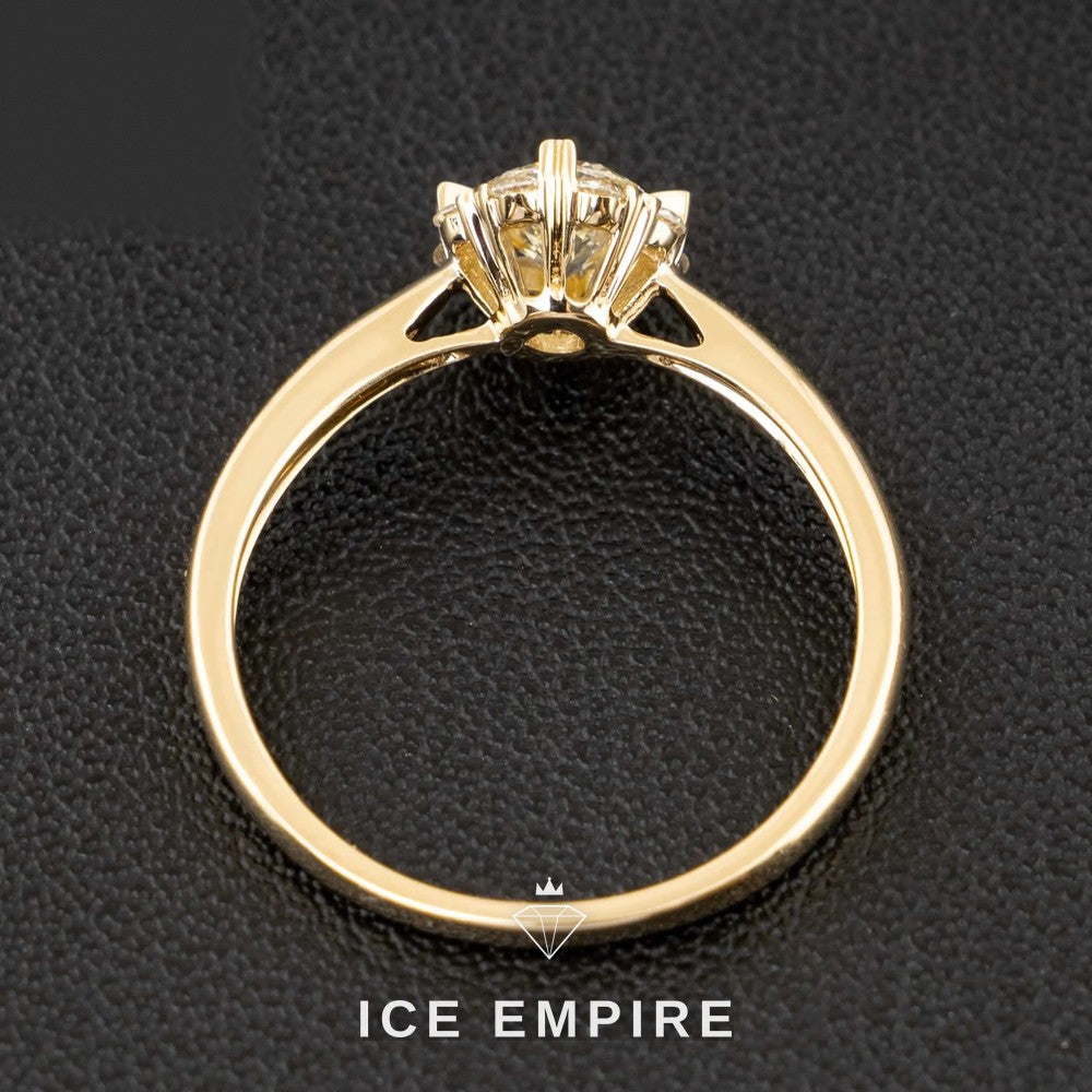 Iced Out Gold Plated Engagement Ring