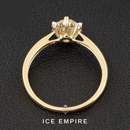 Iced Out Gold Plated Engagement Ring