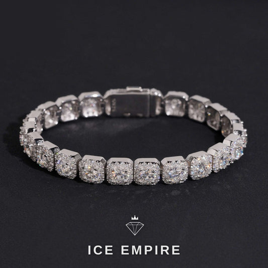 Iced Out 925 Silver Moissanite Cuban Chain