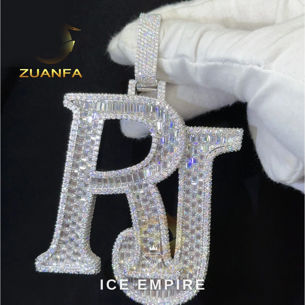 Iced Out Rose Gold Plated Moissanite Pendant