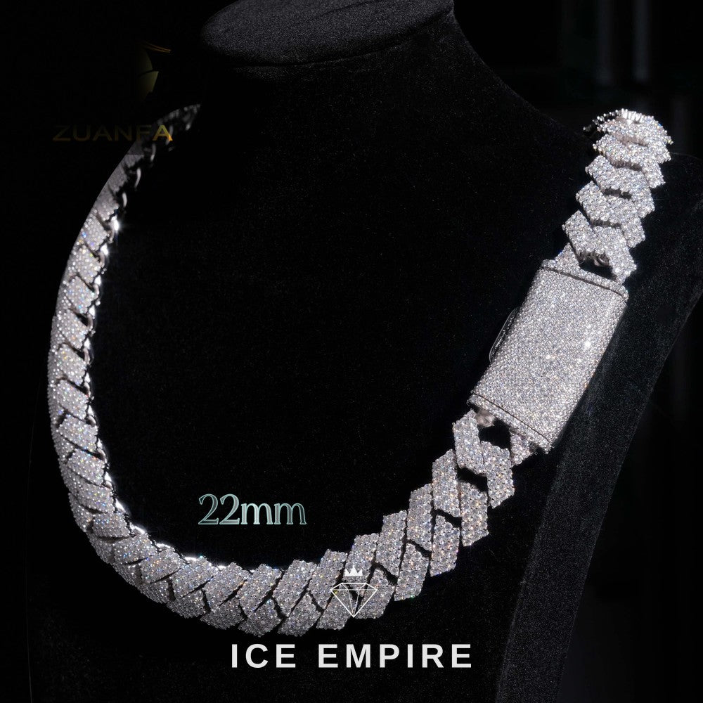 Iced Out Rose Gold Plated Moissanite Cuban Chain